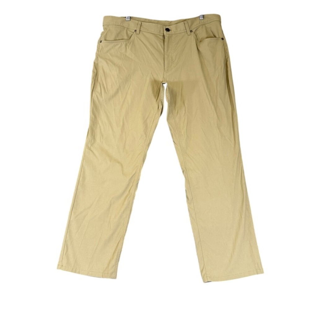 LL Bean Vista Camp Pants Mens 38x29 Tan Khaki Nylon Spandex Stretch 513196